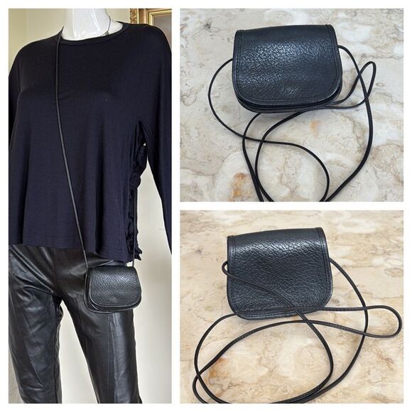 Vintage Golan Mini Leather Crossbody Saddle Bag - Picture 1 of 13